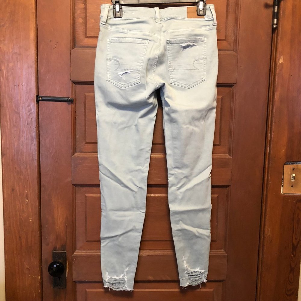 American Eagle Mint Stretch Destroyed Jeggings - image 2